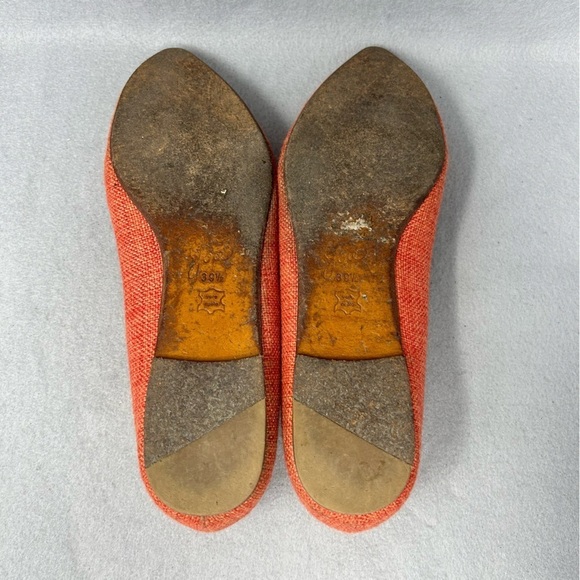 Joie Orange Linen Flats Women’s Size EU 39.5 - Picture 9 of 12
